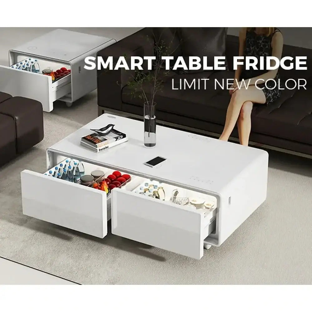 Gamvity Newest Luxury Pro Version Smart Coffee Table 135l Refrigerator (Tb135) - Pure White - GulfStore.com