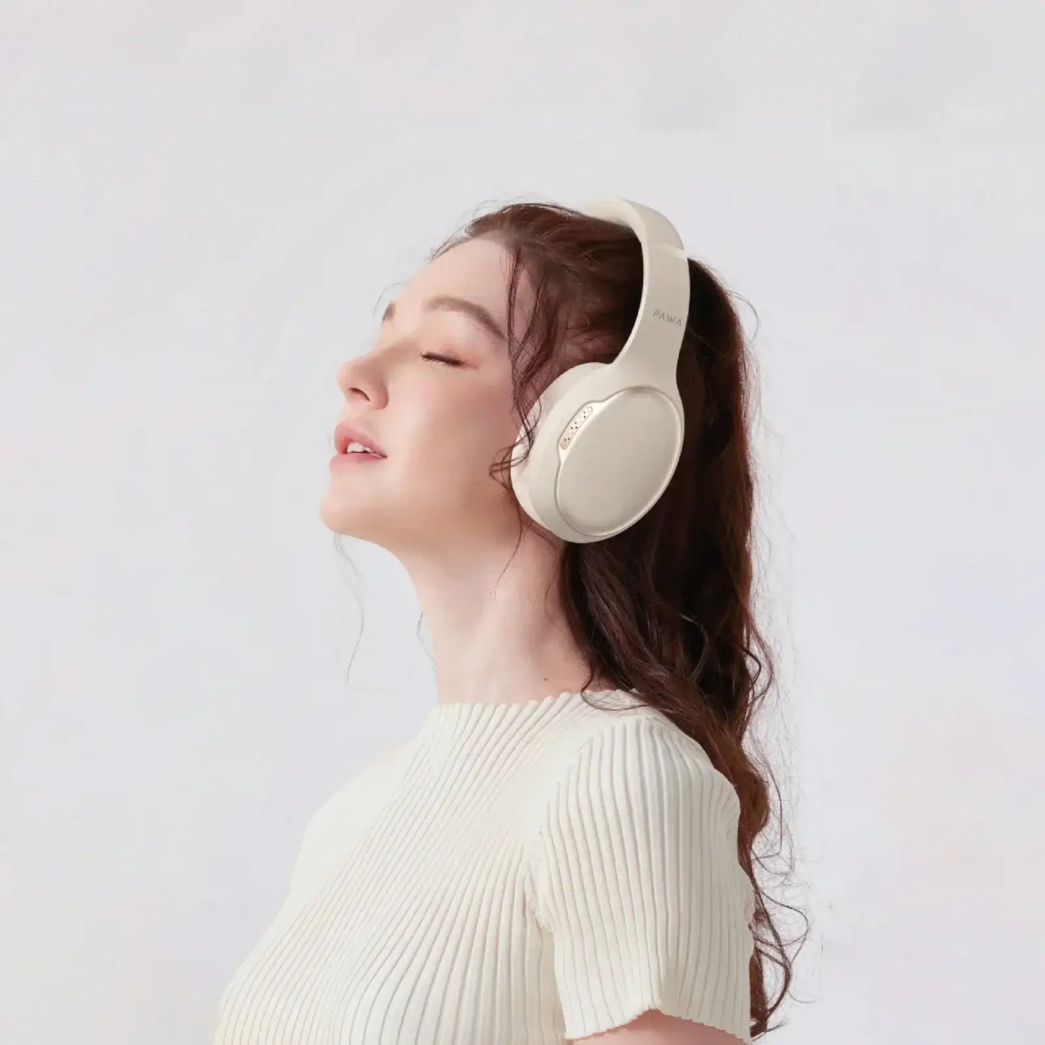 Pawa Infinite ANC Wireless Noise Cancelling Headphone 165 HRS Playtime -Cream (PW-HFIAN165-CR) - GulfStore.com