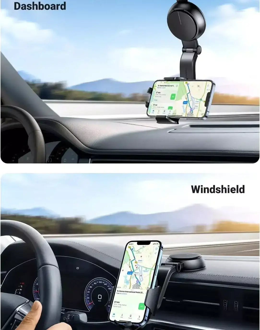 UGREEN Waterfall Shaped Suction Cup Phone Mount - GulfStore.com