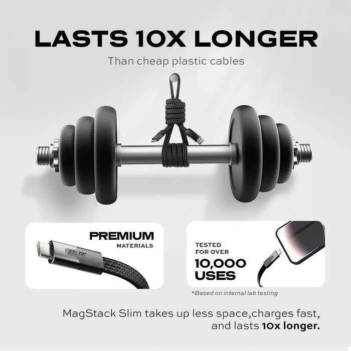 Statik | PUP-0495-3FT-CC-BLK | Statik MagStack Slim Pro Cable USB-C to USB-C 1M/3.3ft