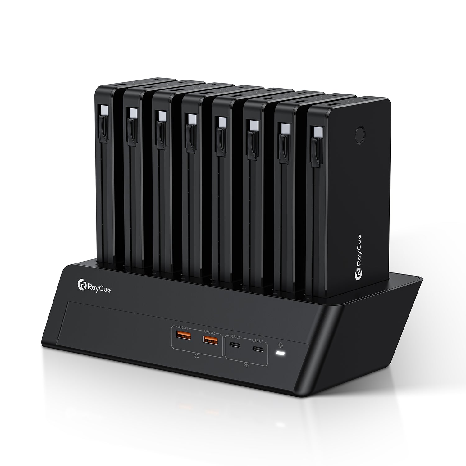 Raycue | PB001 | Raycue BoostDock 8 in 1 Charging Station Combo with 8*10000mAh PD20W Power Bank-UK