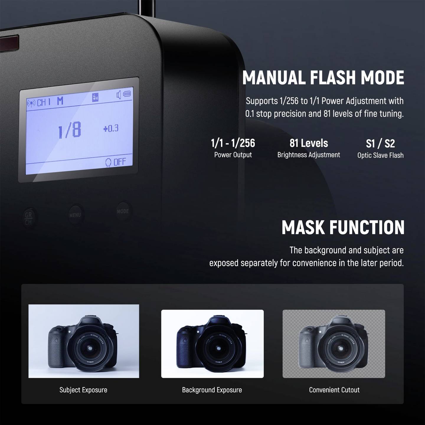 Neewer Q4 400W 2.4G TTL FLASH WITH BATTERY (EU)