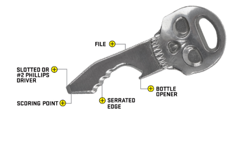 NiteIze | KMTSK-11-R3 | NiteIze DoohicKey® SkullKey™ Key Tool