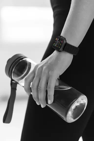 PD-LUMINA-BK | Porodo Smart Watch Amoled Ultra Lumina W/1 Alpine Band & 1 Ocean Band | Black