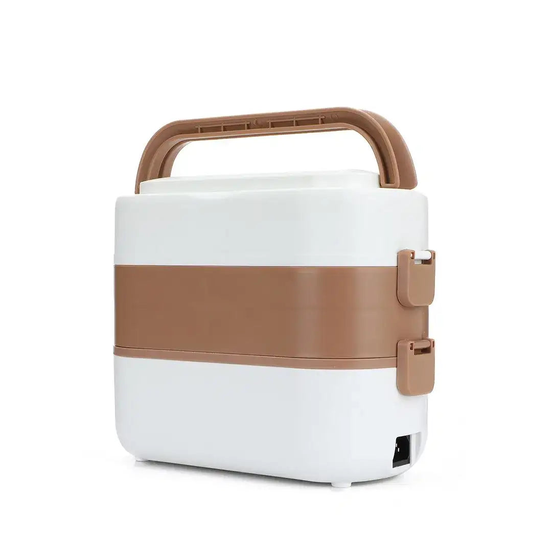 PW-DMLEL2L-WHCF | PAWA Delicacy Double Layer Electric Lunch Box 2 L | White - GulfStore.com