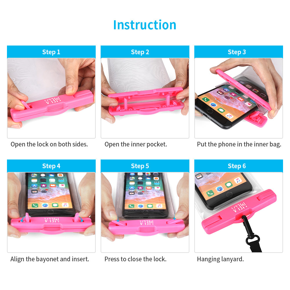 SeaWag | MELA3 | Seawag Mela Universal SmartPhone WaterProof Case | Pink