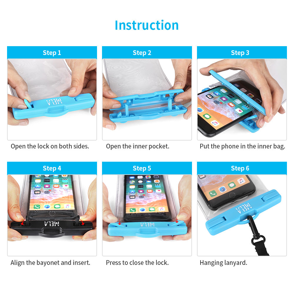 SeaWag | MELA2 | Seawag Mela Universal SmartPhone WaterProof Case | Blue