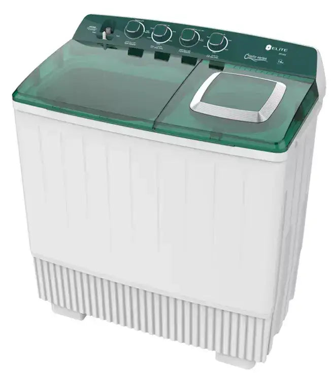Elite Wshr TT/14Kg/15min Wash Time/5min Spin Time/Lint Filter/Caster/Green & Silver - GulfStore.com