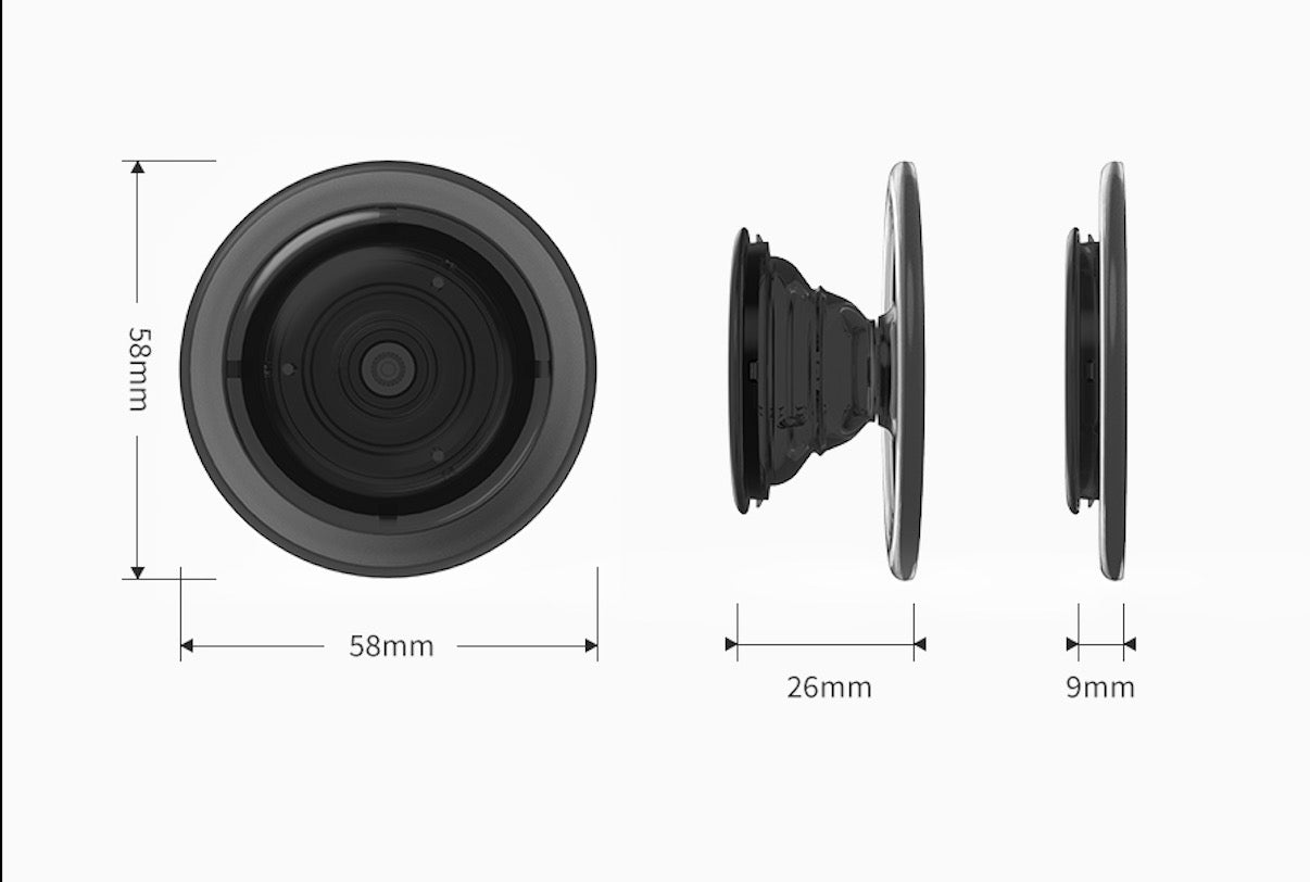 Sinjimoru M-Tipi Tok Magsafe Grip - Clear Black
