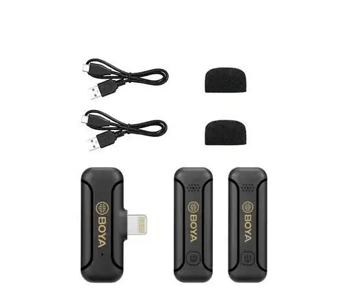 BOYA BY-WM3T2-D2 Wireless Microphone with Lightning Connector for Apple Devices (2.4 GHz) - GulfStore.com