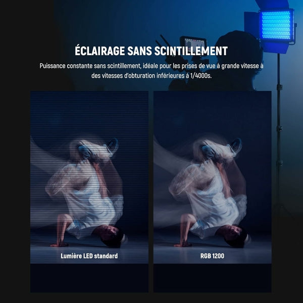 Neewer 2×RGB1200 APP LED LIGHT 60W V4+2×200CM LIGHT STAND+BAG(EU)