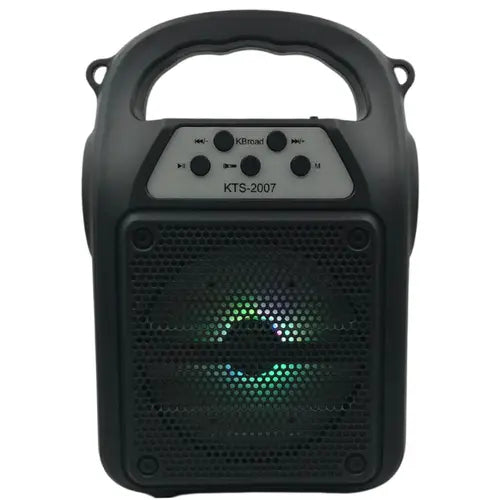 KBroad KTS-2007 Portable Solar Charging Wireless Speaker With Flashlight | Black