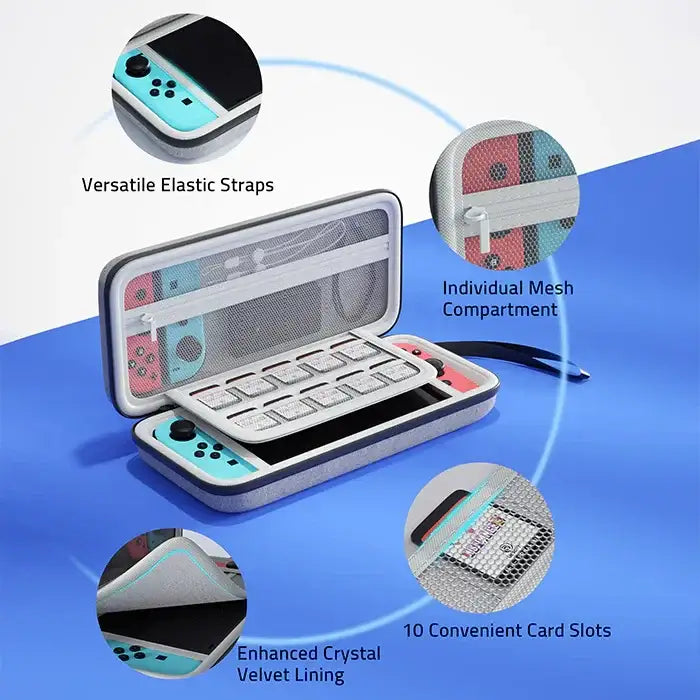 SYNTECH PORTABLE CARRYING CASE FOR NINTENDO SWITCH & OLED - BEIGE - GulfStore.com