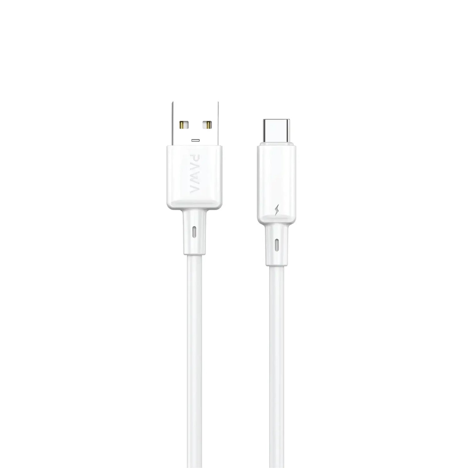 PW-BDC312AT-WH | PAWA Lite 3A USB-A to Type-C Quick Charging PVC Cable 1.2M PW122 | White - GulfStore.com