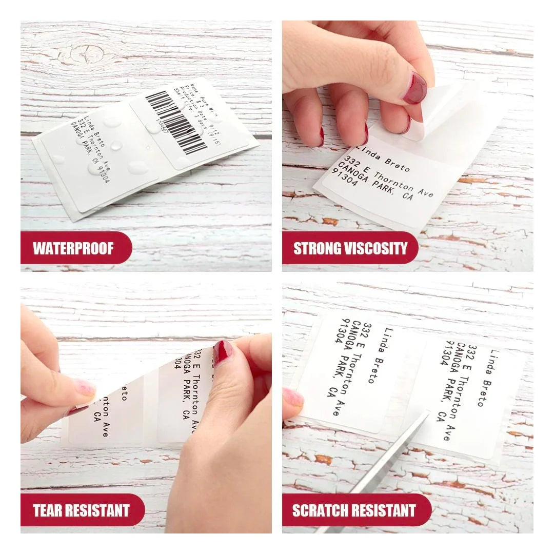 Phomemo Printer Labels 40 X 60mm Square White – 1 Roll (130 labels/per roll) - XP4060