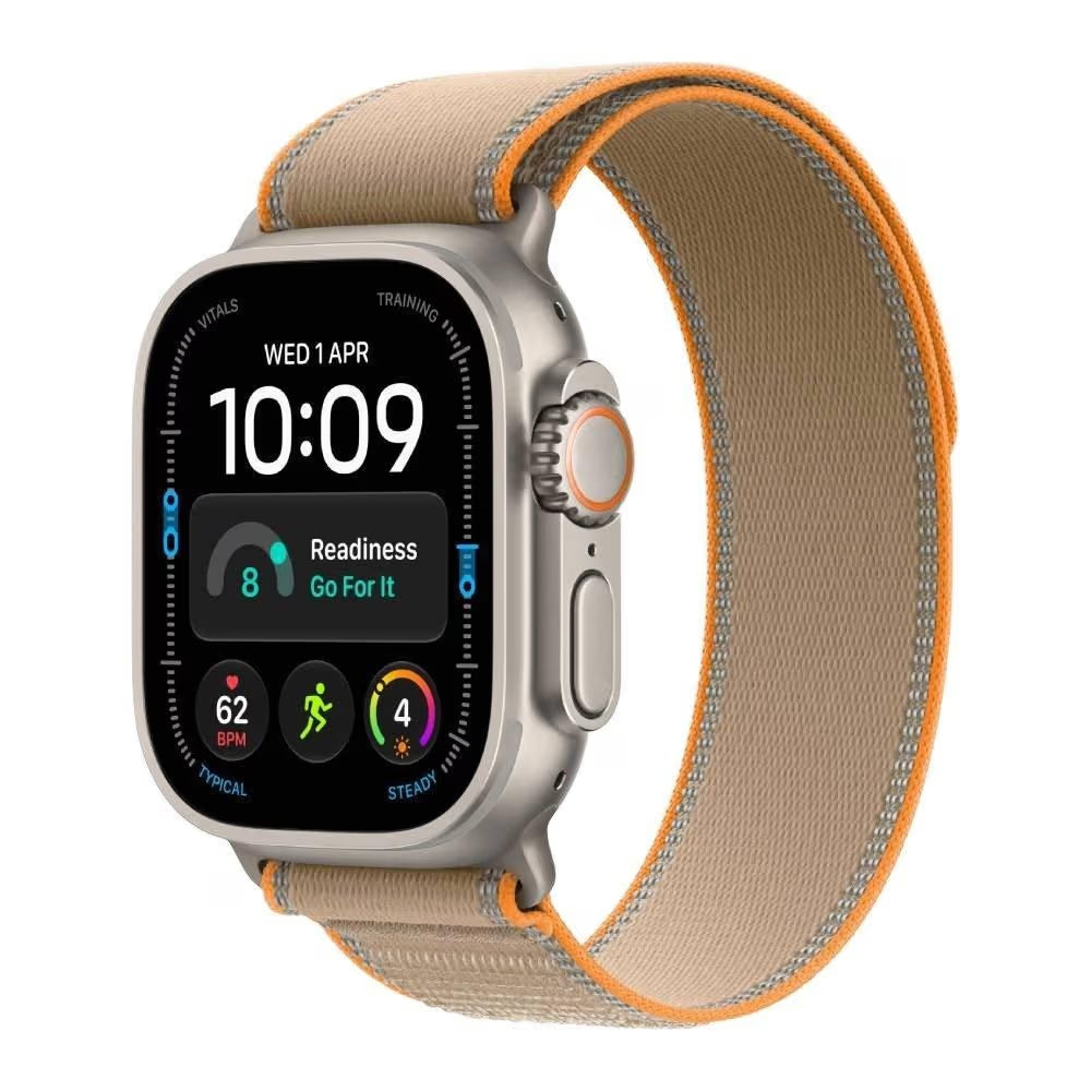 Apple Watch Ultra 4 GPS + Cellular, 49mm Natural Titanium Case with Sand Trail Loop - M/L