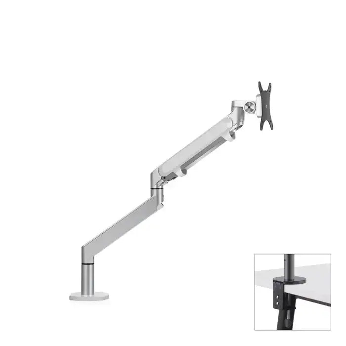 Monitor Holder Desk Stand, Height Adjustable Aluminum Single Arm Gas Spring Tv Mount Fits Up To 32