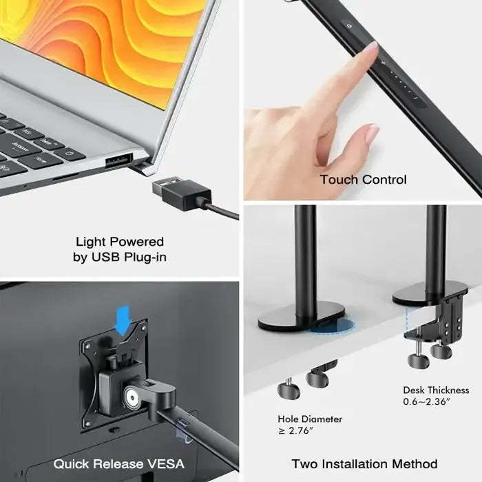 Monitor & Laptop Stand Arm With Lamp (Ol-3lt) - GulfStore.com