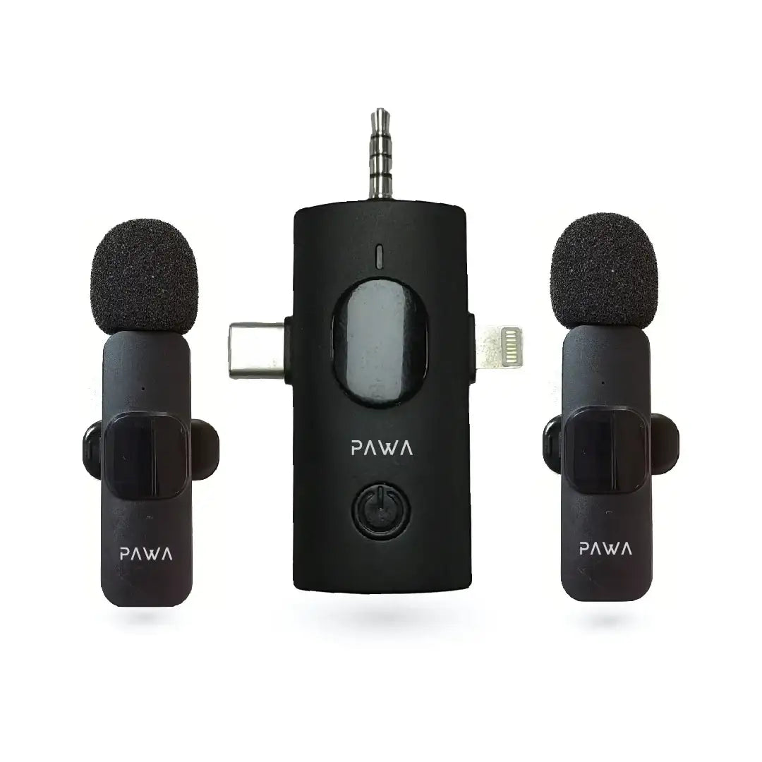 PW-LDM35CL6 , PAWA Mike M2 Dual Wireless Microphone plug&play type c+ligtning - GulfStore.com