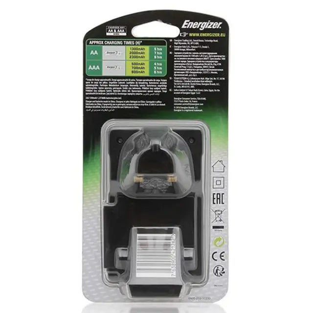 شاحن بطاريات إنرجي آيزر مع 4 بطاريات AA، شاحن سريع ماكسي.