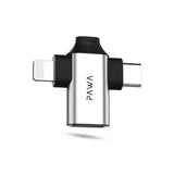 PW-OTG31B30 , PAWA 3IN1 OTG 3.0 Plug And Play 5GBPS MICRO+TYPE C,LIGHTNING - GulfStore.com