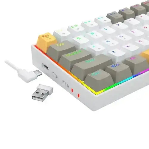 REDRAGON DRACONIC PRO WIRED/2.4G/BT MECHANICAL GAMING KEYBOARD - DUST-PROOF BROWN SWITCH (K530-YL&WT&GY-RGB-PRO) - GulfStore.com