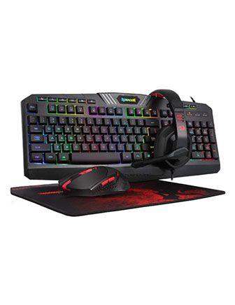 REDRAGON GAMING ESSENTIALS RGB KEYBOARD /MOUSE/MOUSEPAD/HEADSET(4IN1) - GulfStore.com