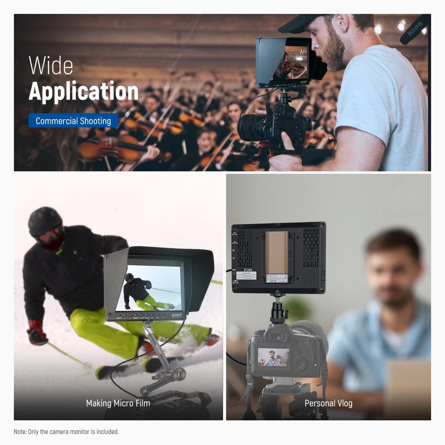 Neewer UPGRADED F100 HD CAMERA MONITOR