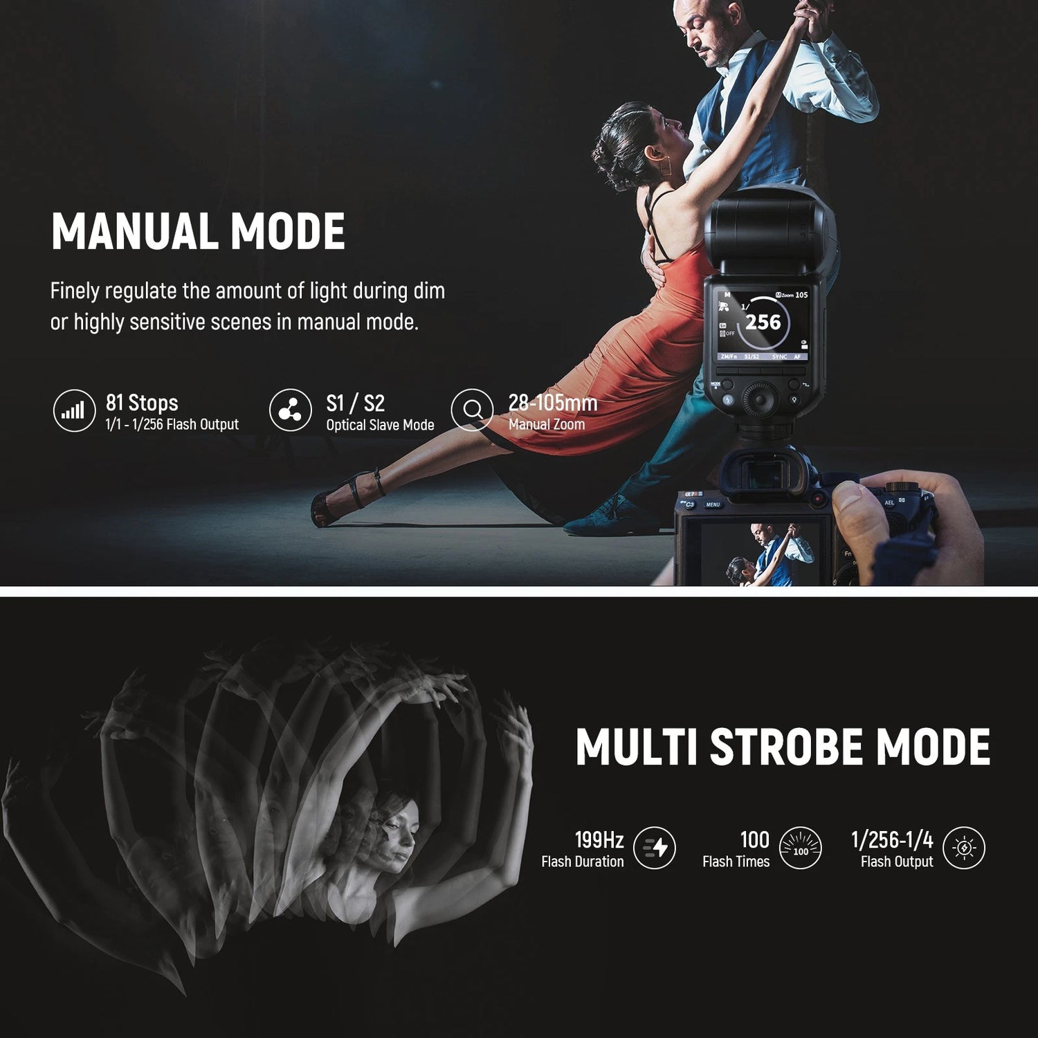 Neewer Z2-S TTL ROUND HEAD FLASH SPEEDLITE WITH 3000mAh LITHIUM BATTERY AND DIFFUSER