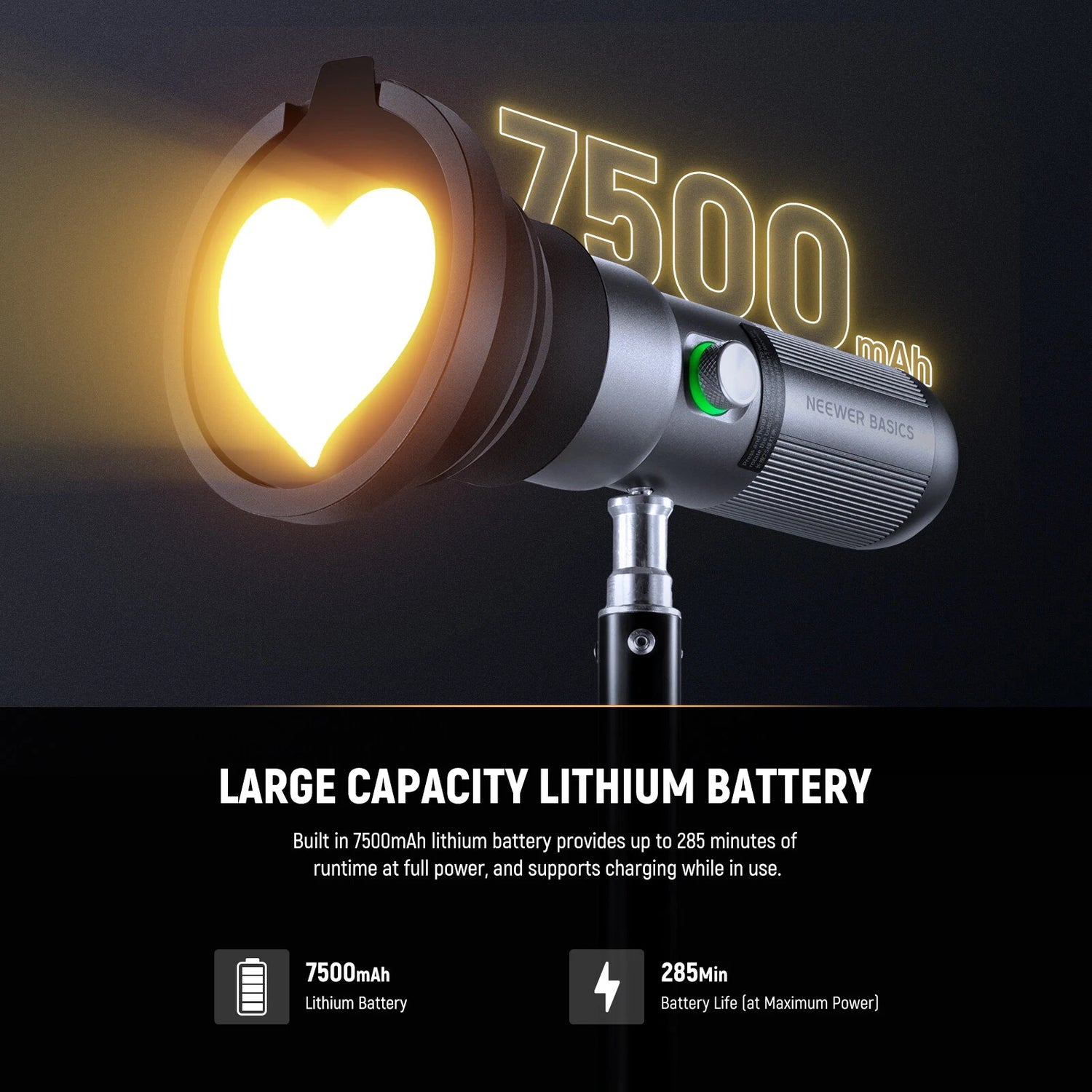 Neewer BASICS FL10 10W LED PHOTOGRAPHY FLASHLIGHT