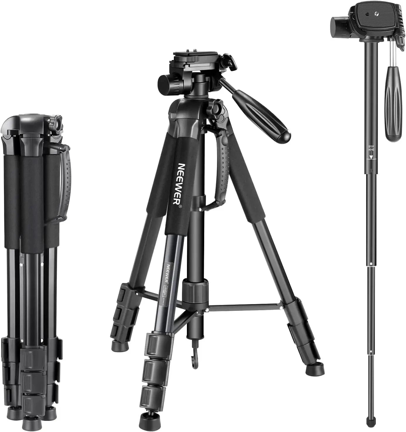 Neewer ALUMINUM ALLOY CAMERA TRIPOD MONOPOD WITH PAN HEAD(I)