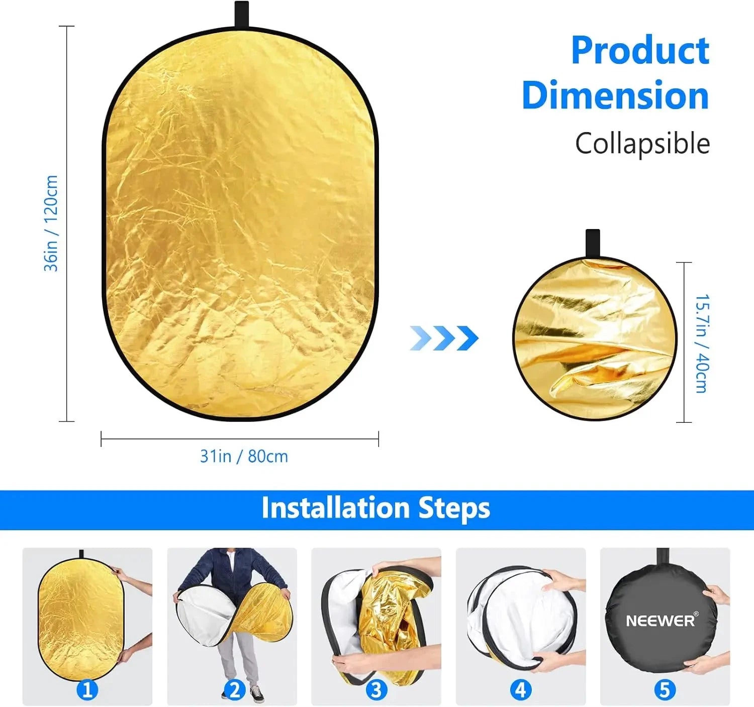 Neewer 5-IN-1 REFLECTORS 80X120