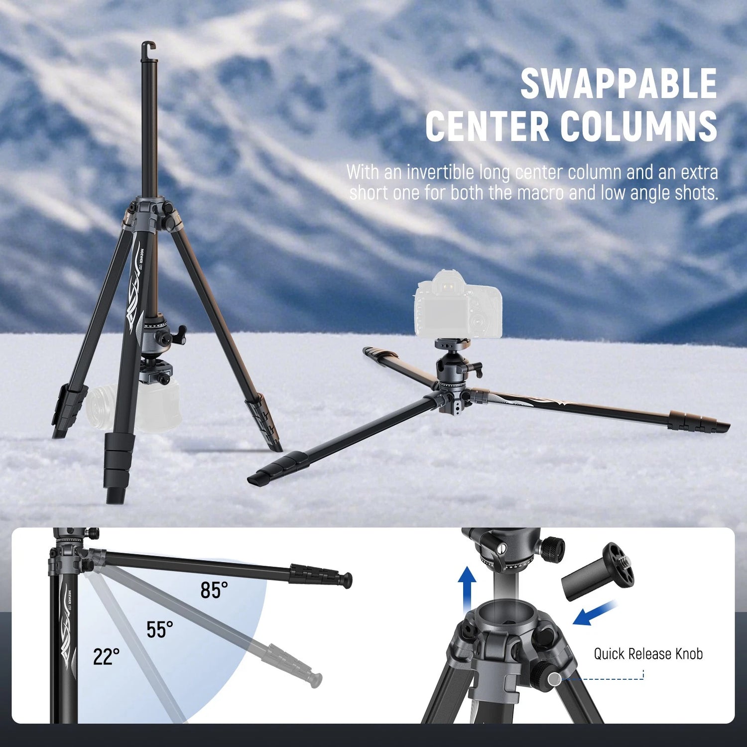 Neewer ALUMINUM TRAVEL TRIPOD WITH BALL HEAD