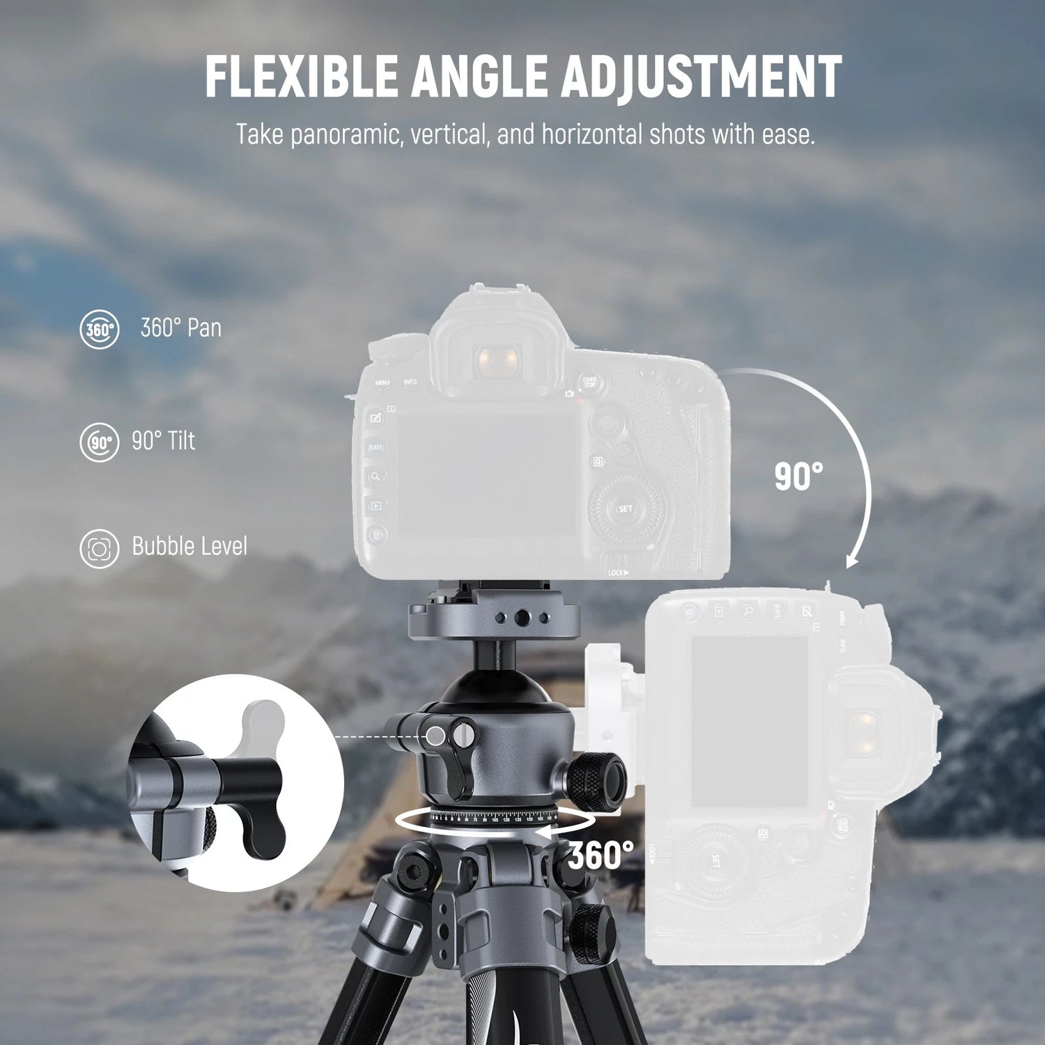 Neewer ALUMINUM TRAVEL TRIPOD WITH BALL HEAD