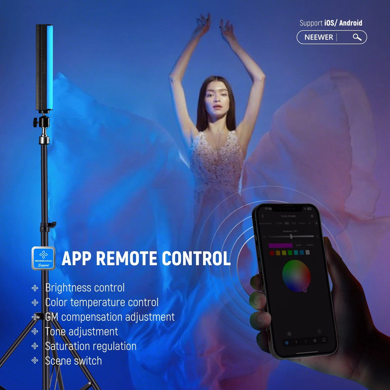 Neewer TL21C APP LED LIGHT WAND