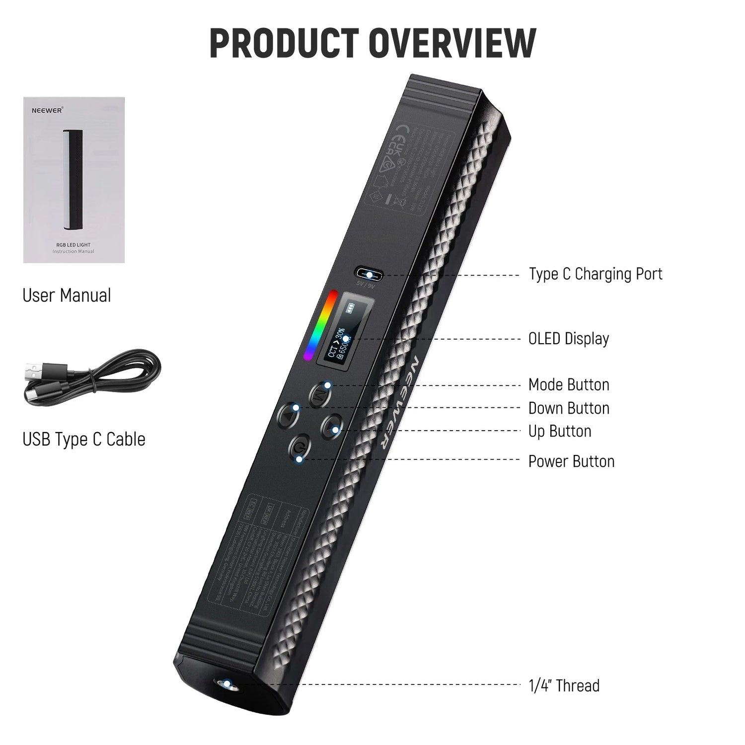 Neewer TL21C APP LED LIGHT WAND