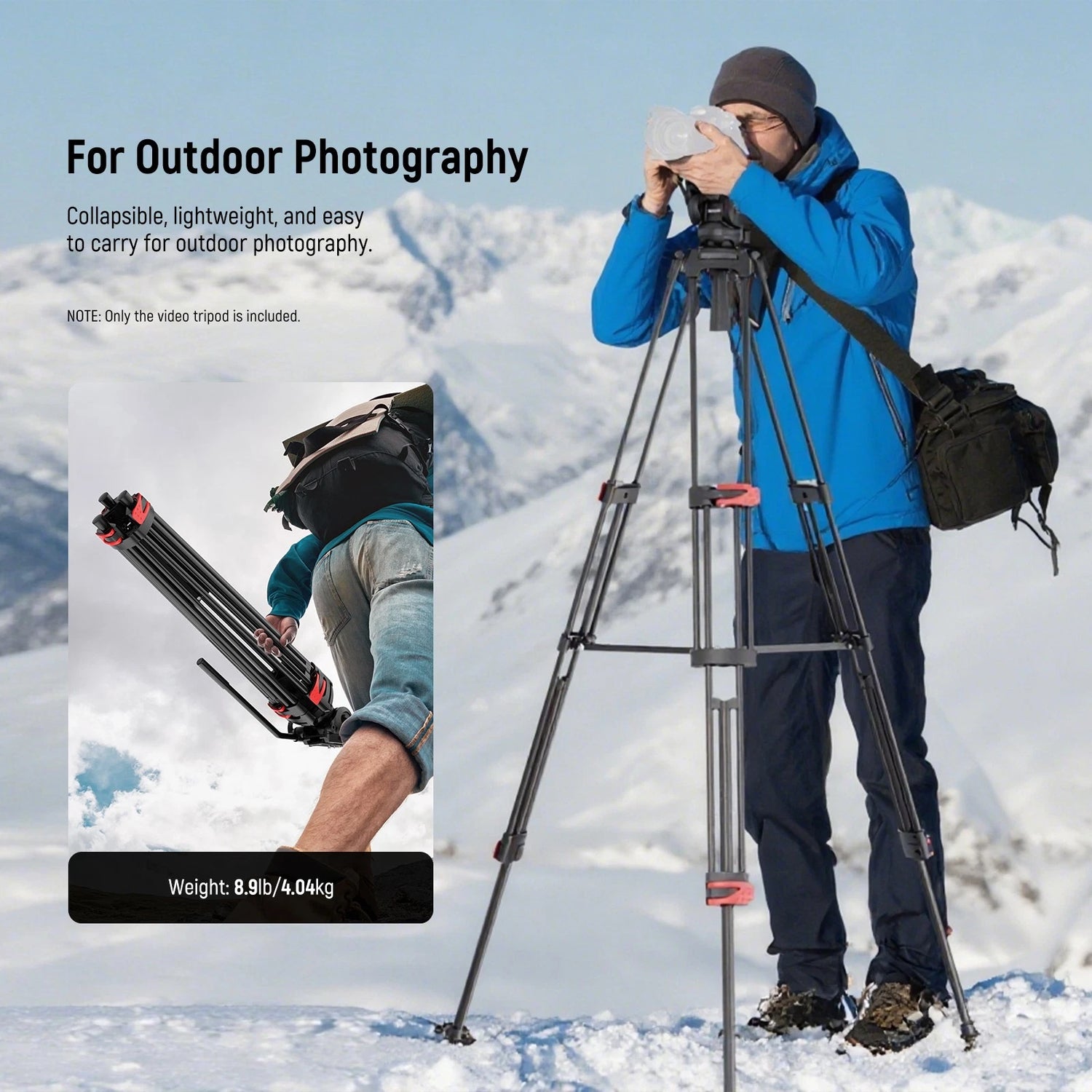 Neewer VIDEO TRIPOD WITH ADJUSTABLE FLUID HEAD