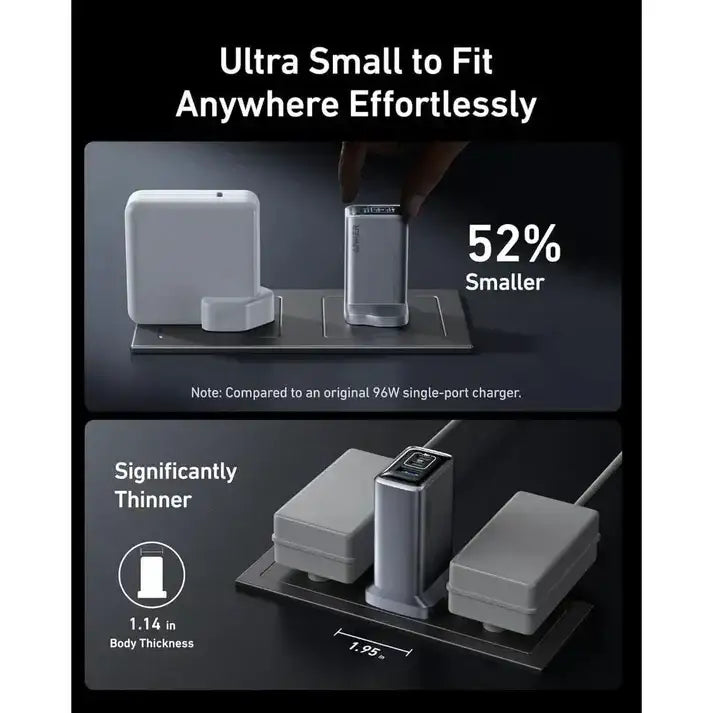 A2688241 Anker Prime Charger (100W, 3 Ports, GaN) -Silver - GulfStore.com