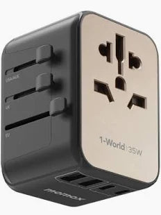 UA15GSD| Momax 1-World 120W GaN 4-port + AC travel adapter - GulfStore.com