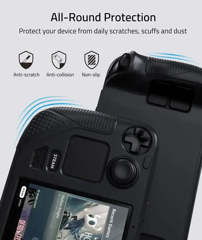 SYNTECH SILICONE PROTECTIVE CASE FOR STEAM DECK - BLACK - GulfStore.com