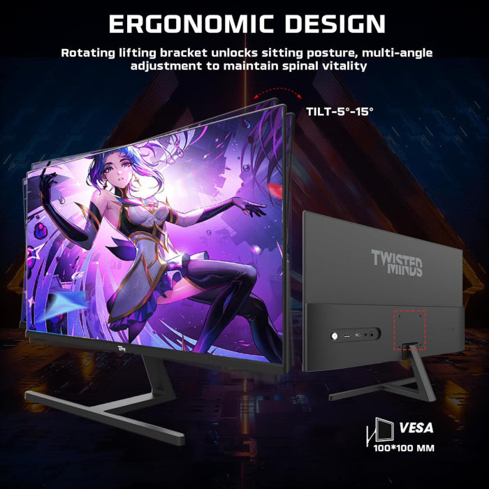 Twisted Minds 24'' Fast IPS Panel 180Hz 0.5ms FHD HDMI 2.0 HDR Gaming Monitor - GulfStore.com
