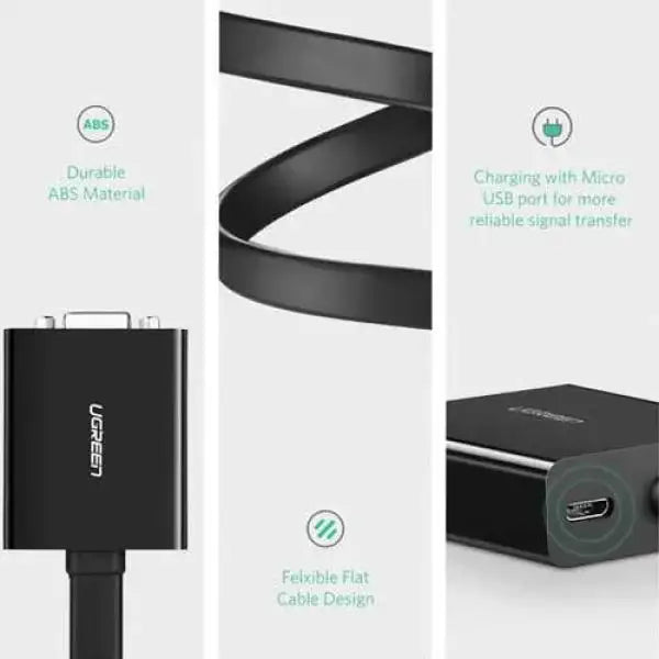 UGreen DVI-D 24+1 to VGA Flat Cable - GulfStore.com