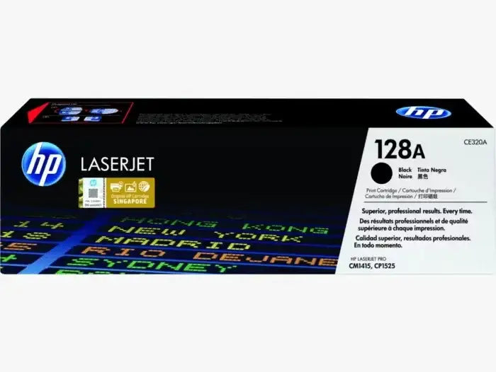 HP 128A Black Original LaserJet Toner Cartridge - GulfStore.com