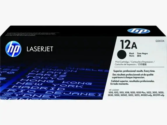 HP 12A Black Original LaserJet Toner Cartridge - GulfStore.com