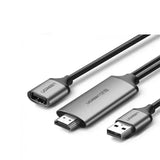 UGreen USB To HDMI Digital AV Adapter 1.5M - GRAY - GulfStore.com