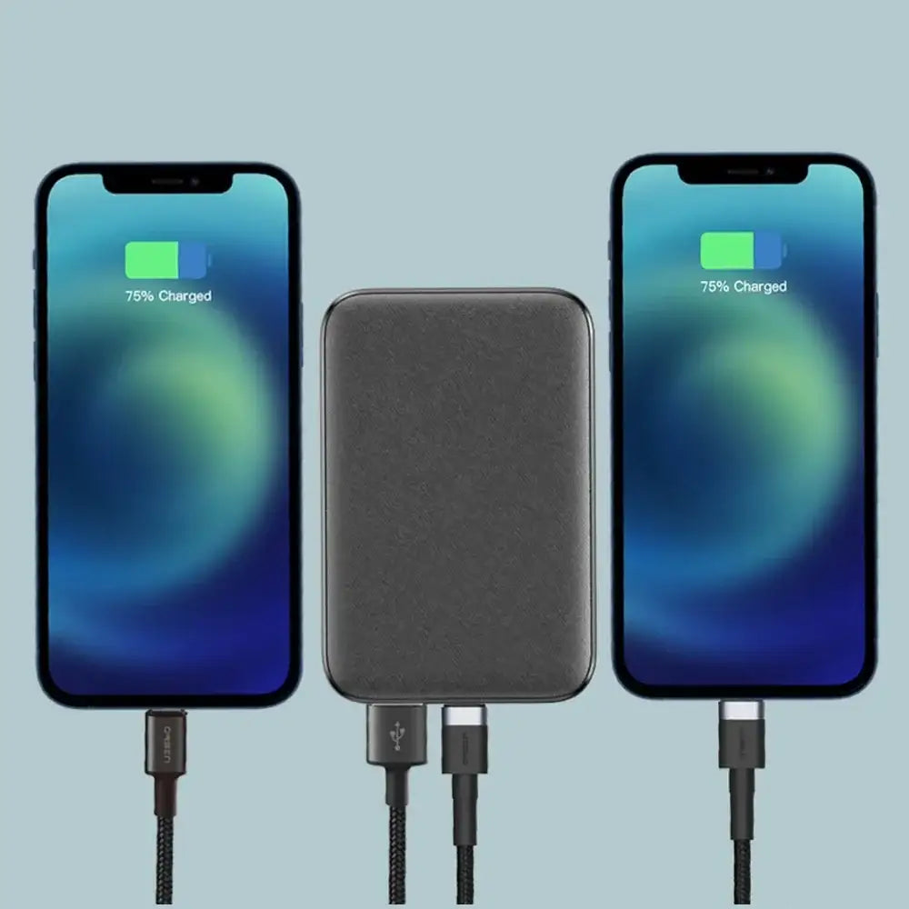 Choetech Orsen 20W Powerbank Slim with Fabric Material E49 - Black - GulfStore.com