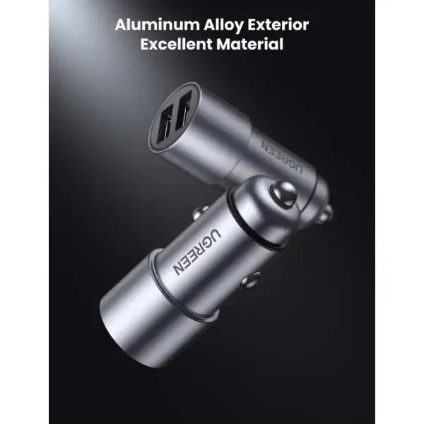UGreen 24W Dual Port USB All Metal Car Charger - GulfStore.com