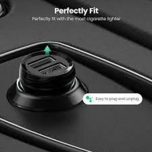 UGreen Mini Car Charger 5V4.8A - Black - GulfStore.com