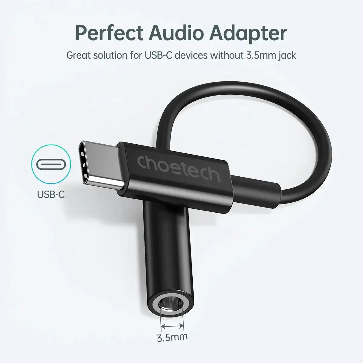 Choetech USB-C To 3.5mm Headphone Adapter AUX003 - GulfStore.com