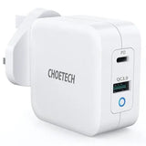 Choetech Dual Ports Fast Charger 38W - PD5002 UK – White - GulfStore.com